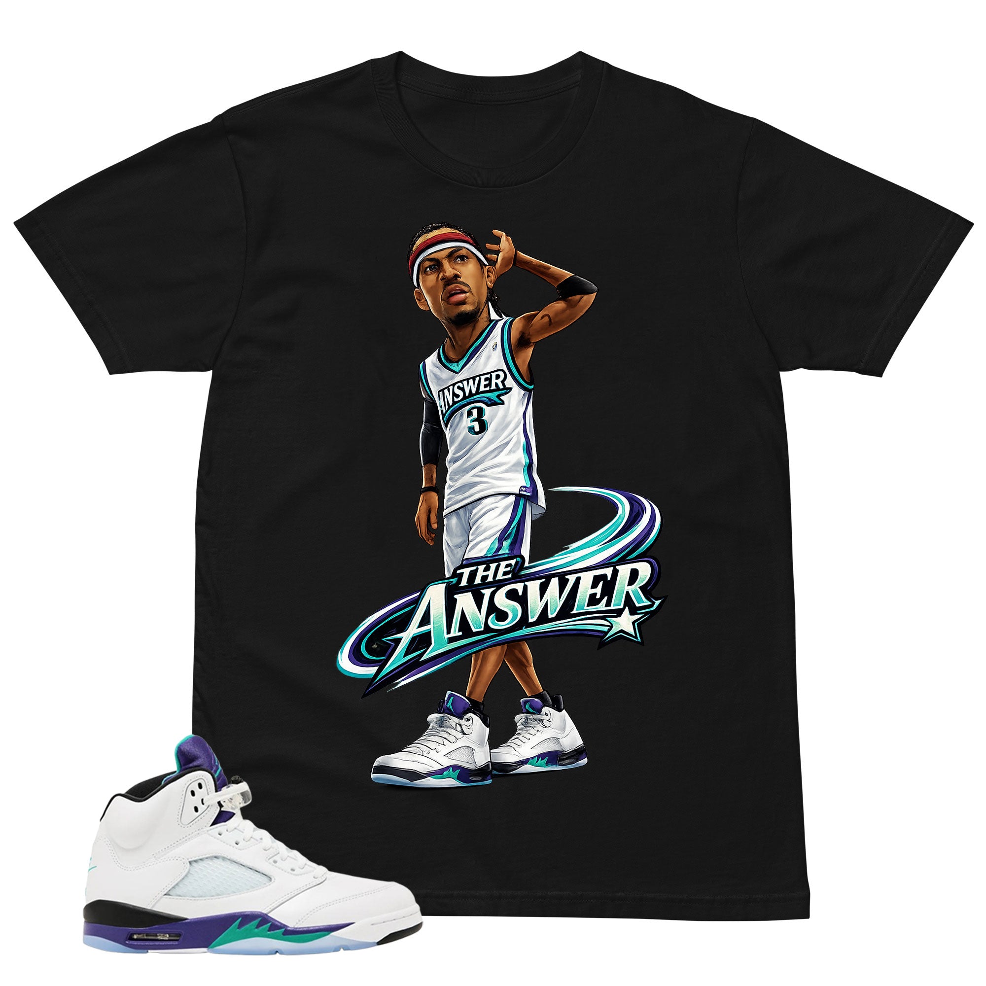 The Answer Shirt - Matching Air Jordan 5 Retro 'Grape' 2025