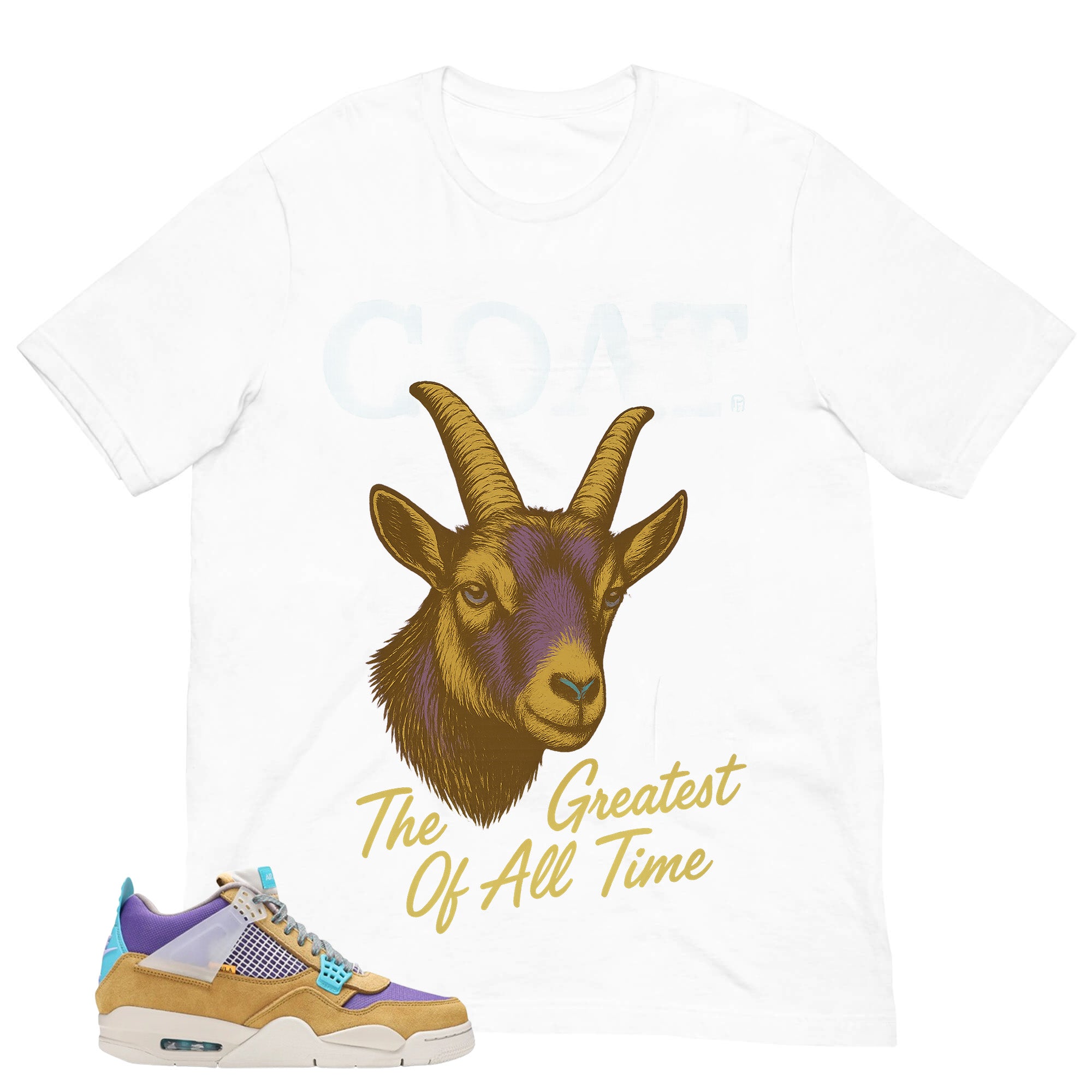 The Goat Shirt - Match Union LA x Air Jordan 4 Desert Moss