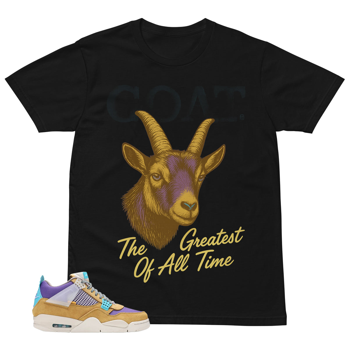 The Goat Shirt - Match Union LA x Air Jordan 4 Desert Moss