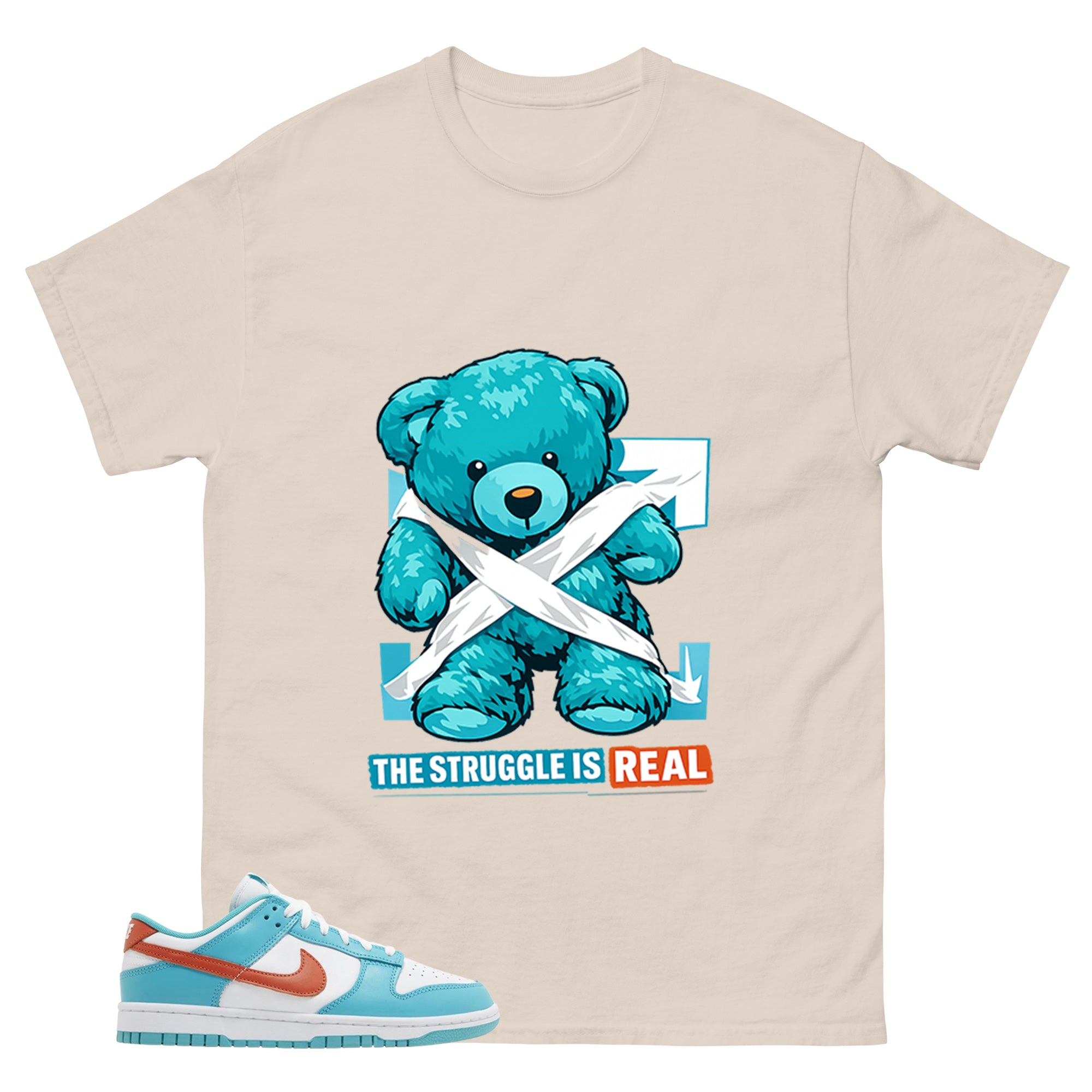 The Struggle Is Real Shirt - Match White Dunk Low Miami Dolphins