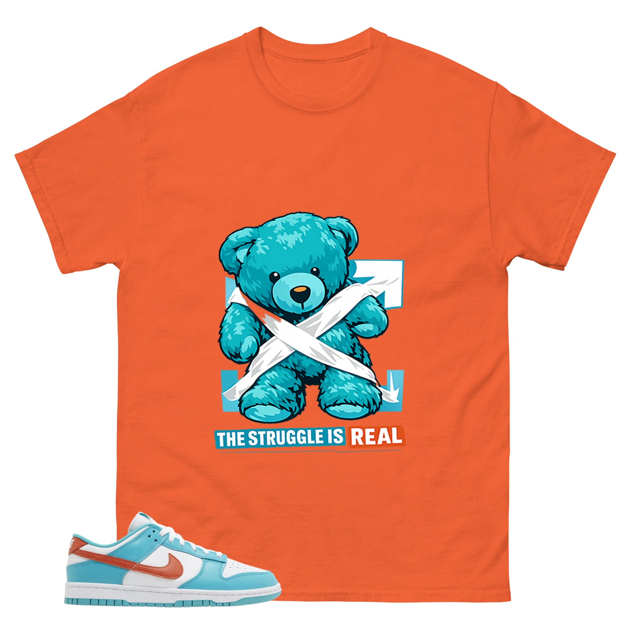 The Struggle Is Real Shirt - Match White Dunk Low Miami Dolphins