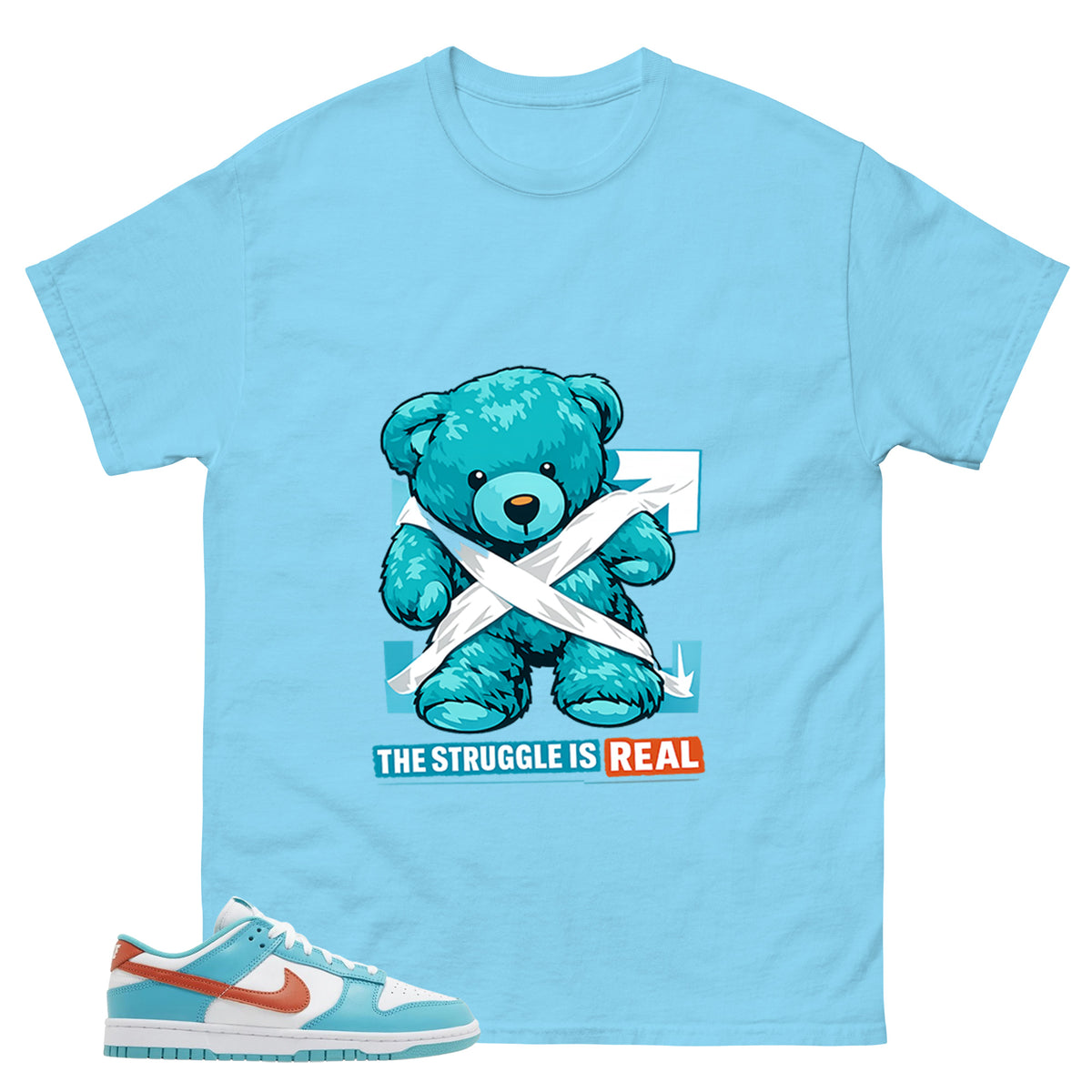 The Struggle Is Real Shirt - Match White Dunk Low Miami Dolphins