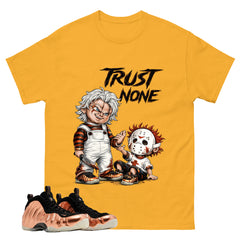 Trust None Graphic Tee, Shirt to Match Air Foamposite One Copper, Air Foamposite Unisex Black Shirt