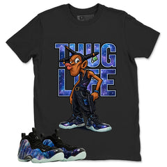 Thug Life Graphic Tee, Shirt to Match Air Foamposite One Galaxy, Air Foamposite Unisex Black Shirt