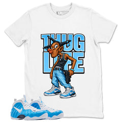 Thug Life Graphic Tee, Shirt to Match Air Foamposite Pro University Blue, Air Foamposite Unisex Blue Shirt