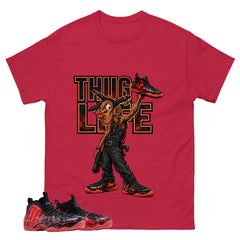 Thug Life Graphic Tee, Shirt to Match Air Foamposite Stranger Things, Air Foamposite Unisex Blue Shirt