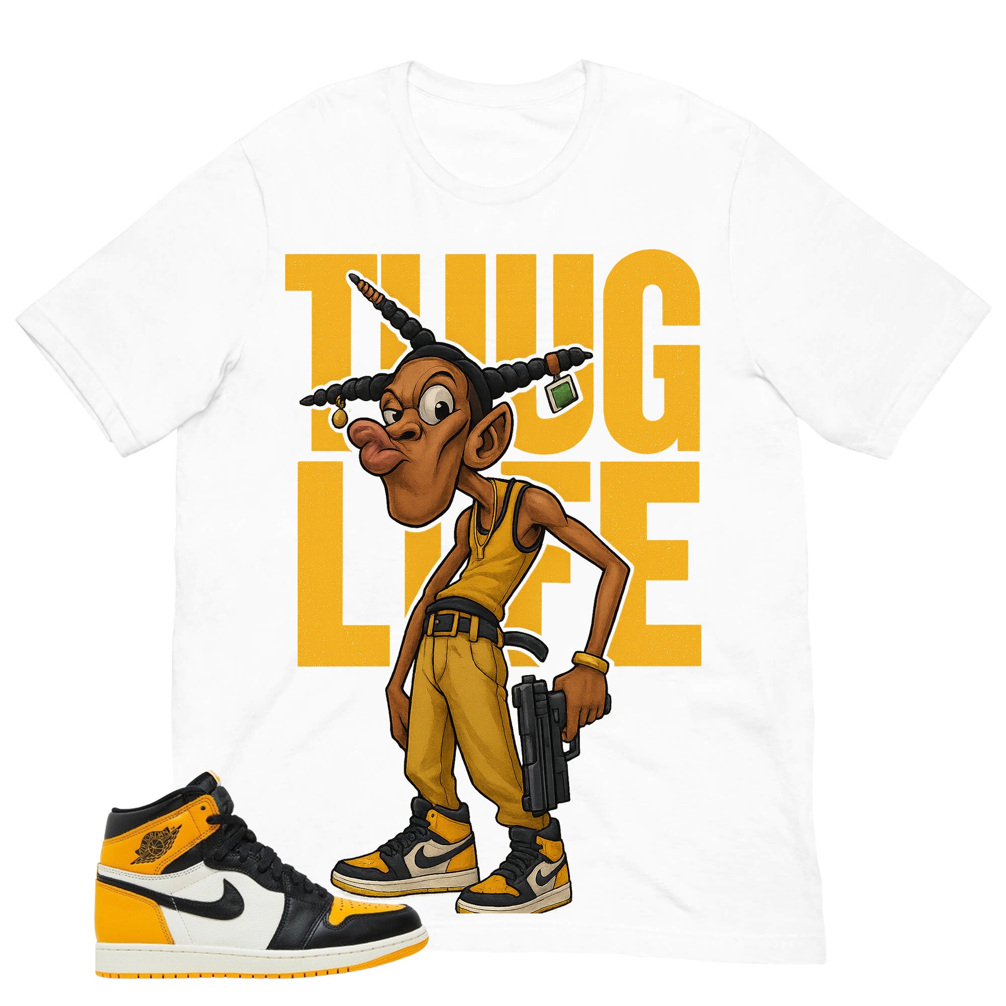 Thug Life Shirt - Match Air Jordan 1 Yellow Toe