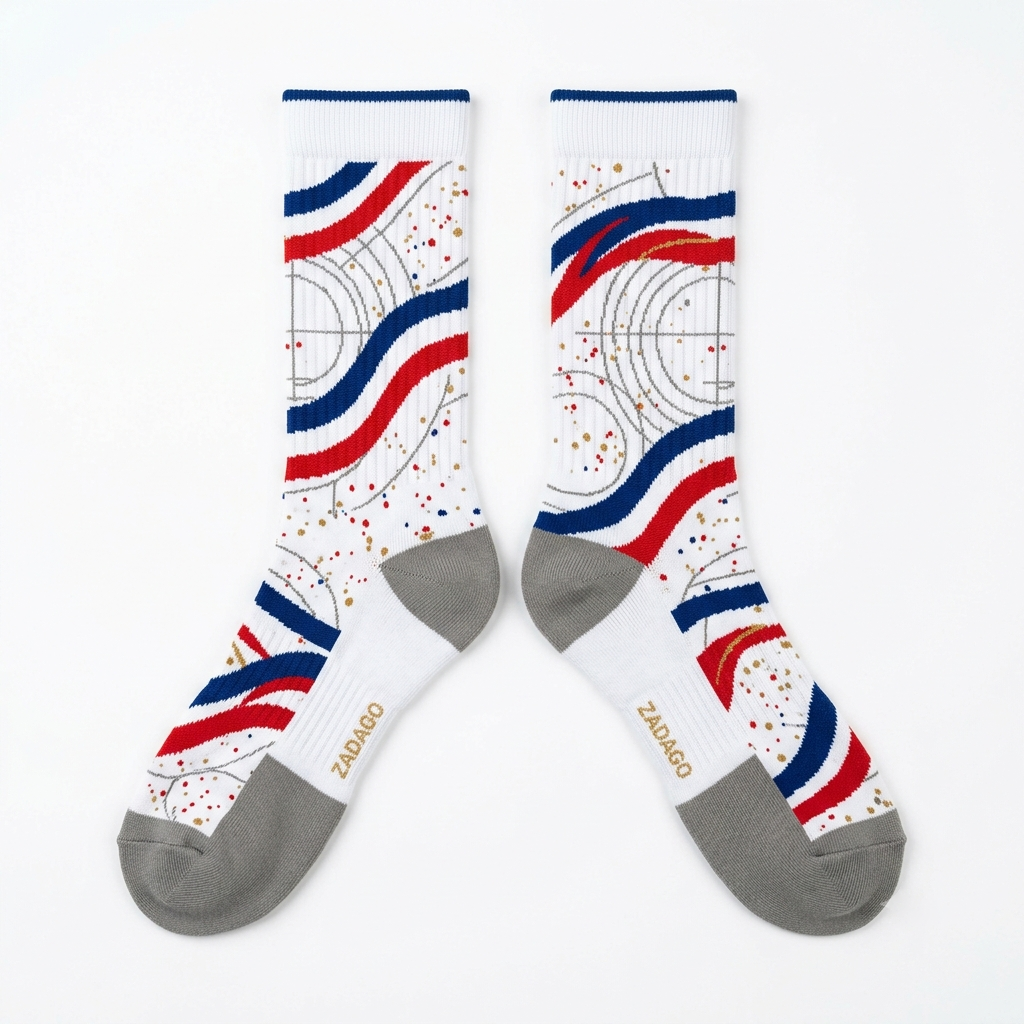 Tinker Alternate Sneaker Match Socks – Air Jordan 7 Retro BG Inspired Mid-Calf Crew Socks