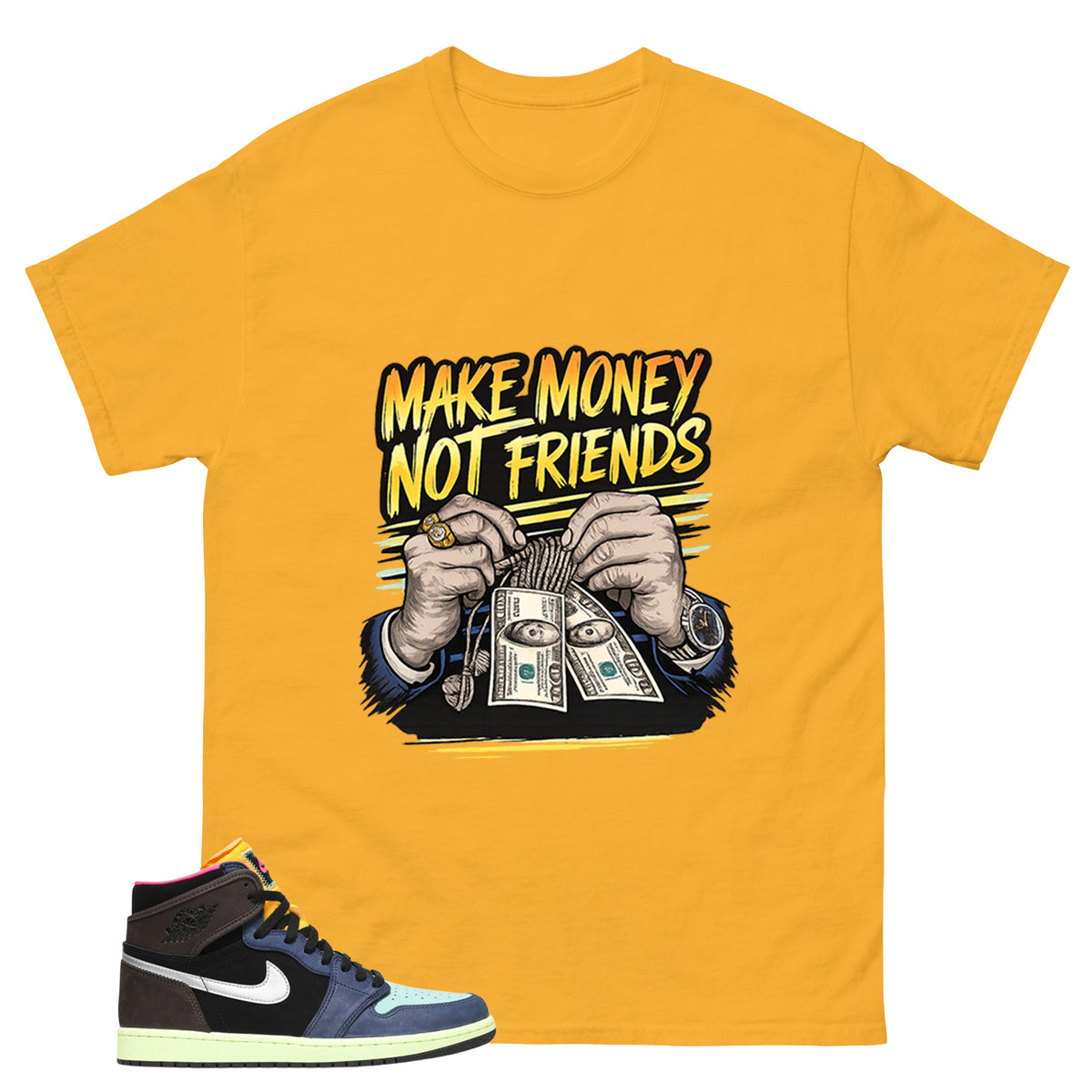 Tokyo Bio Hack 1s Zadago Shirt Make Money Not Friend Graphic