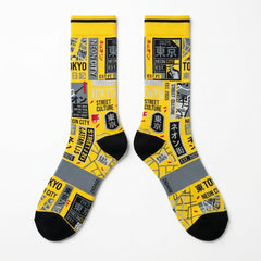 Tokyo Socks – Air Jordan 5 Inspired Mid-Calf Unisex Crew Socks