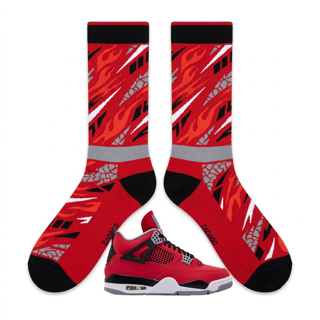 Toro Bravo Socks – Air Jordan 4 Inspired Mid-Calf Unisex Crew Socks