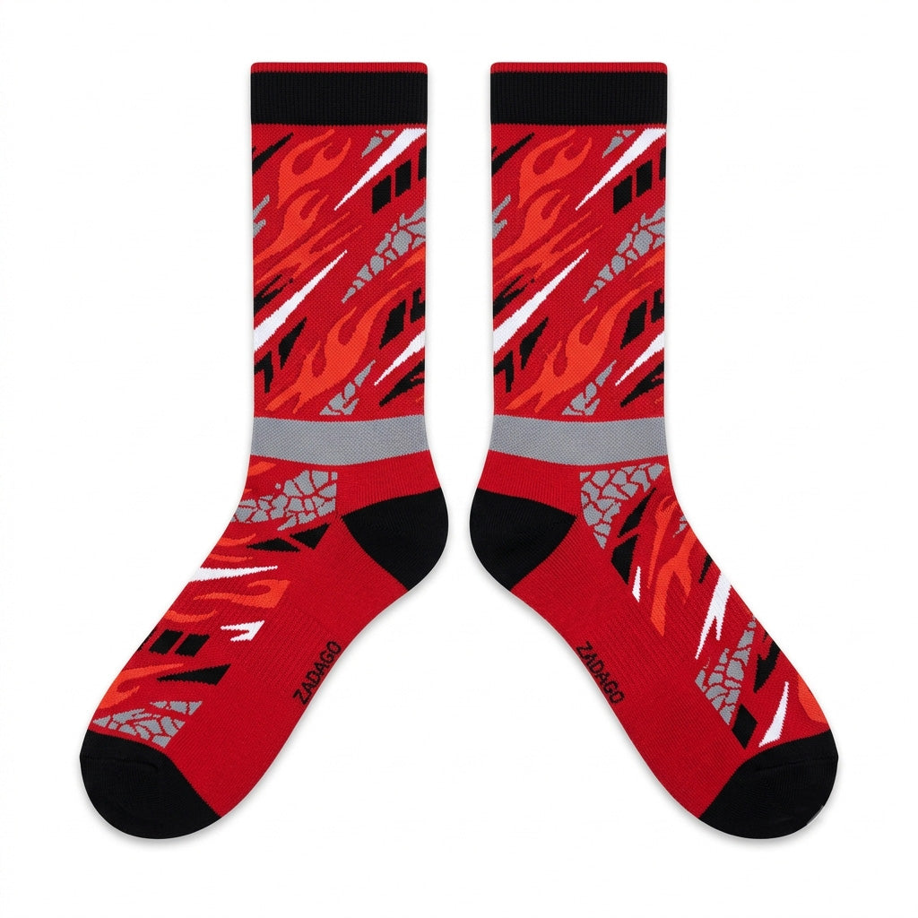Toro Bravo Socks – Air Jordan 4 Inspired Mid-Calf Unisex Crew Socks