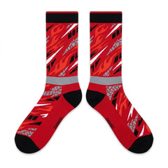 Toro Bravo Socks – Air Jordan 4 Inspired Mid-Calf Unisex Crew Socks