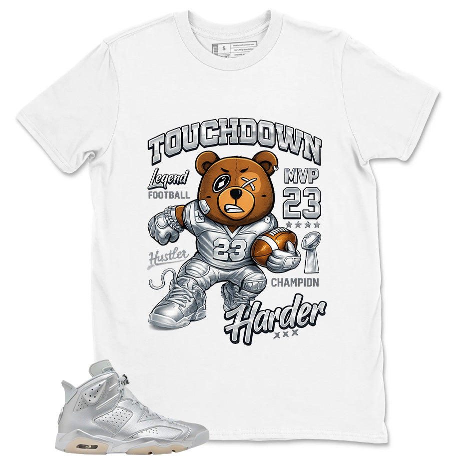 Touchdown Bear Shirt - Match Air Jordan 6 x Paris Saint-Germain Metallic Silver