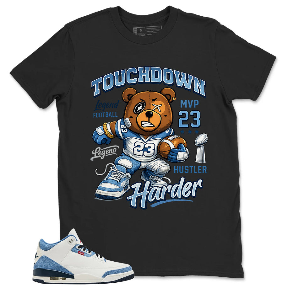 Touchdown Hustle Harder Shirt - Match Levi’s x Air Jordan 3 Retro 'All-Star'