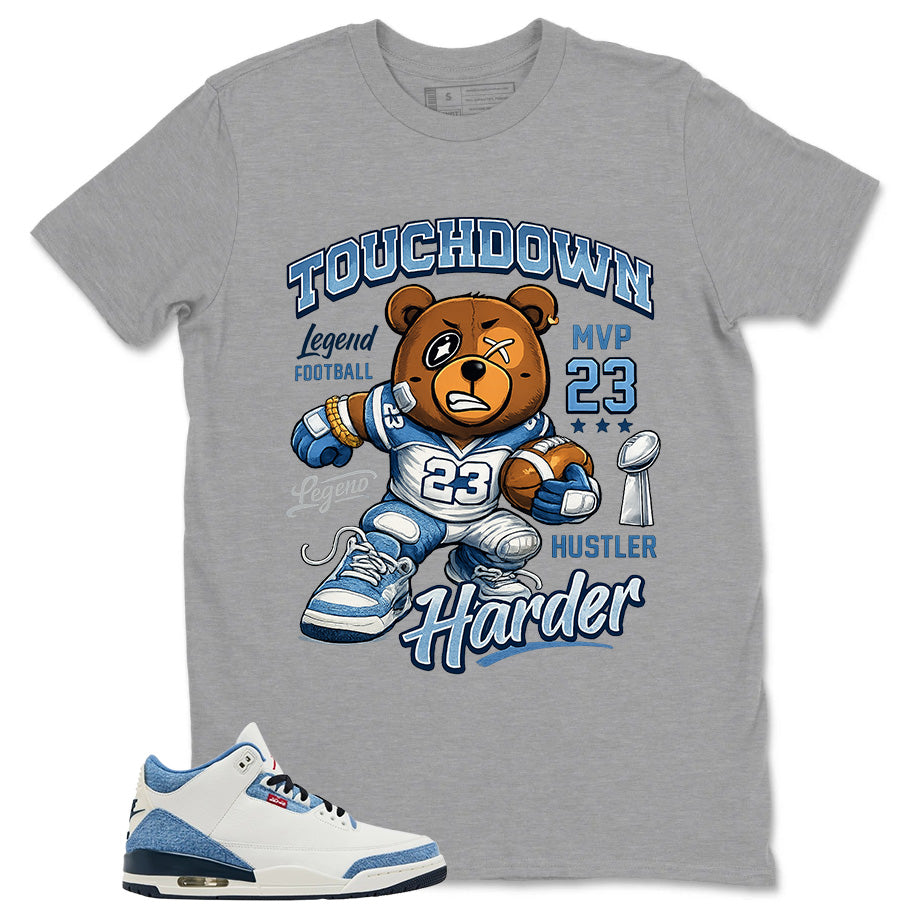 Touchdown Hustle Harder Shirt - Match Levi’s x Air Jordan 3 Retro 'All-Star'