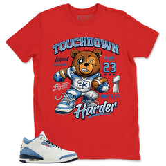 Touchdown Hustle Harder Shirt - Match Levi’s x Air Jordan 3 Retro 'All-Star'