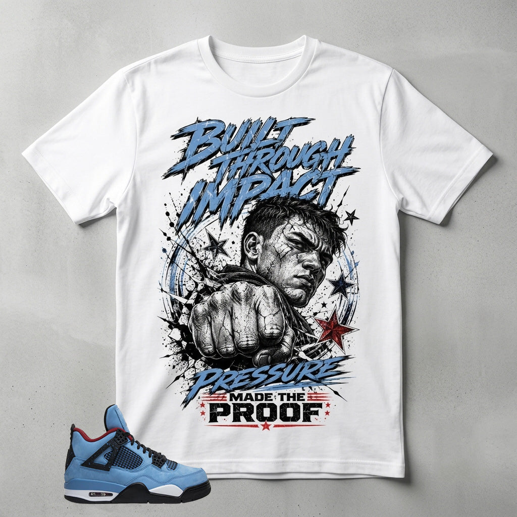 Travis Scott Cactus Jack 4s Zadago Shirt Built Through Impact Graphic