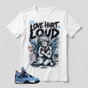 Travis Scott Cactus Jack 4s Zadago Shirt Love Hurt Loud Graphic