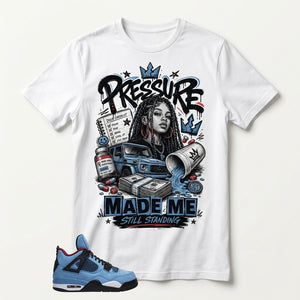 Travis Scott Cactus Jack 4s Zadago Shirt Pressure Made Me Standing Graphic