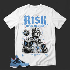 Travis Scott Cactus Jack 4s Zadago Shirt Risk Over Regret Graphic