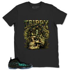 Trippy Skull Shirt - Match Air Foamposite Pro Pine Green