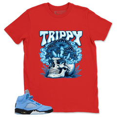 Graphic Tee Trippy Skulls Shirt - Matching Air Jordan 5 Retro SE UNC