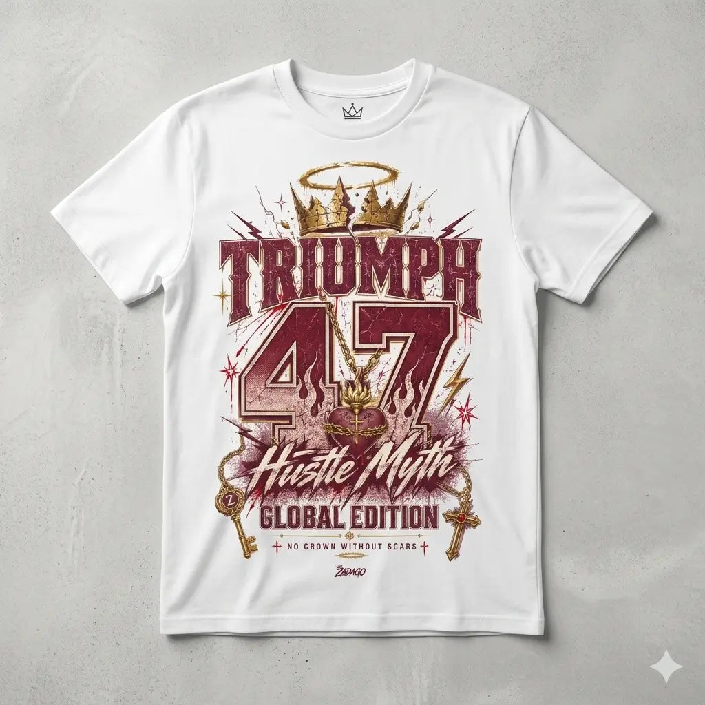 Triumph 47 Hustle Myth Graphic Tee - Shirt To Match Air Jordan 3 Bin23