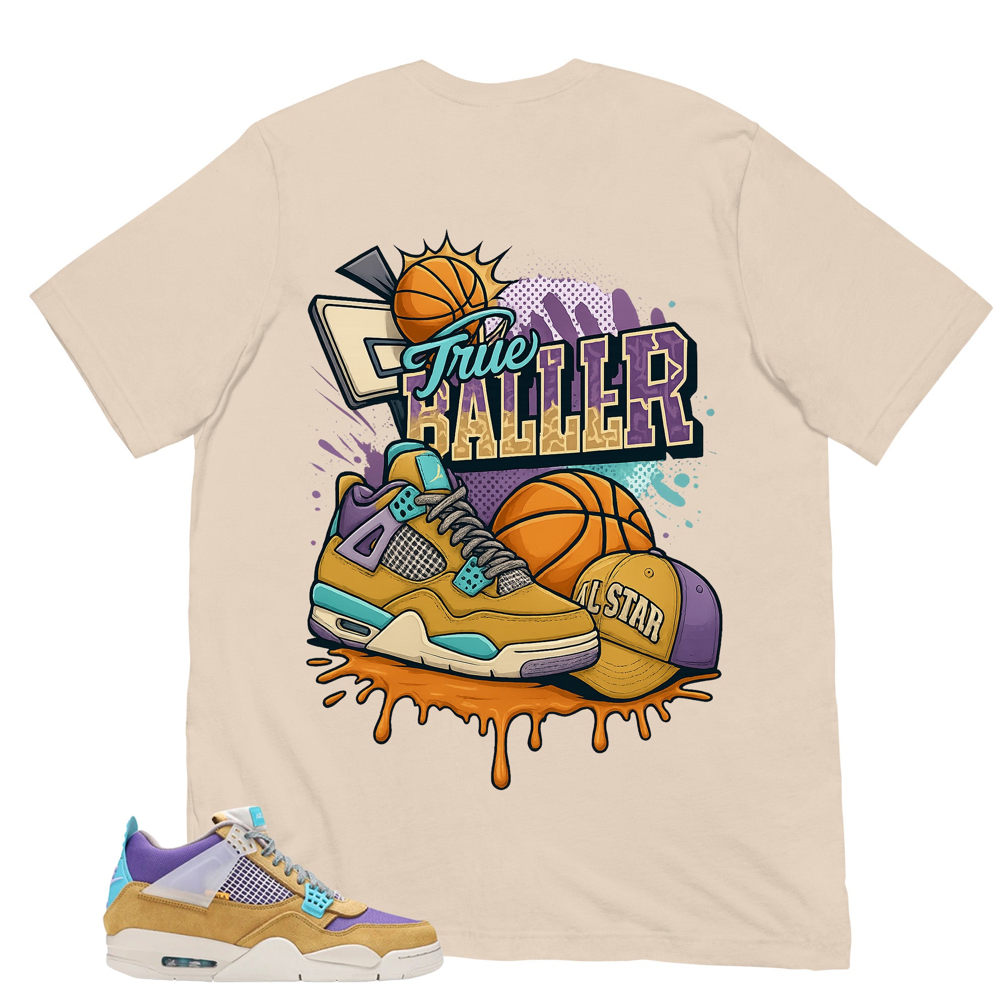True Baller Shirt - Match Union LA x Air Jordan 4 Desert Moss