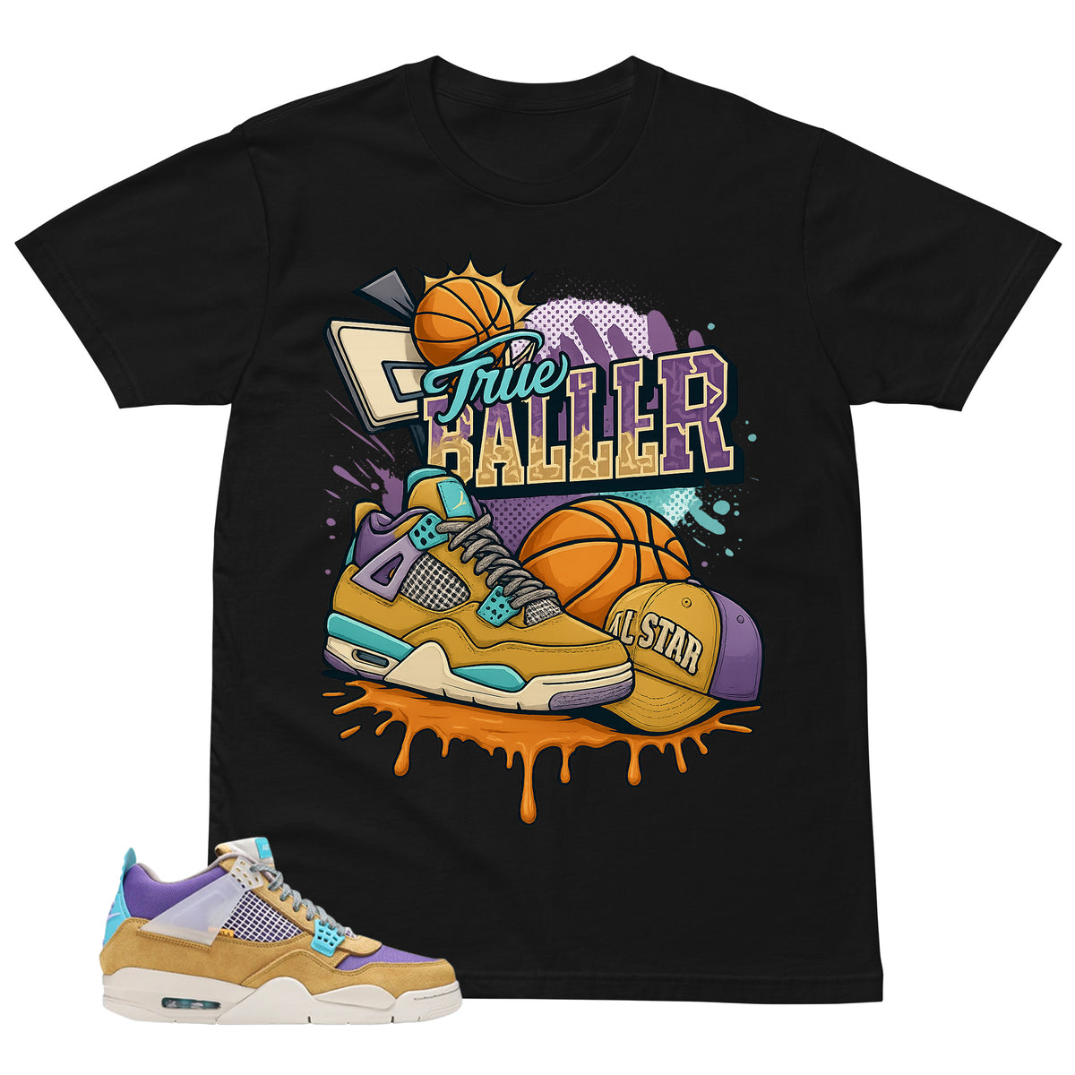 True Baller Shirt - Match Union LA x Air Jordan 4 Desert Moss