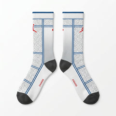 True Blue 2026 Sneaker Match Socks – Air Jordan 3 True Blue Inspired Mid-Calf Crew Socks Unisex