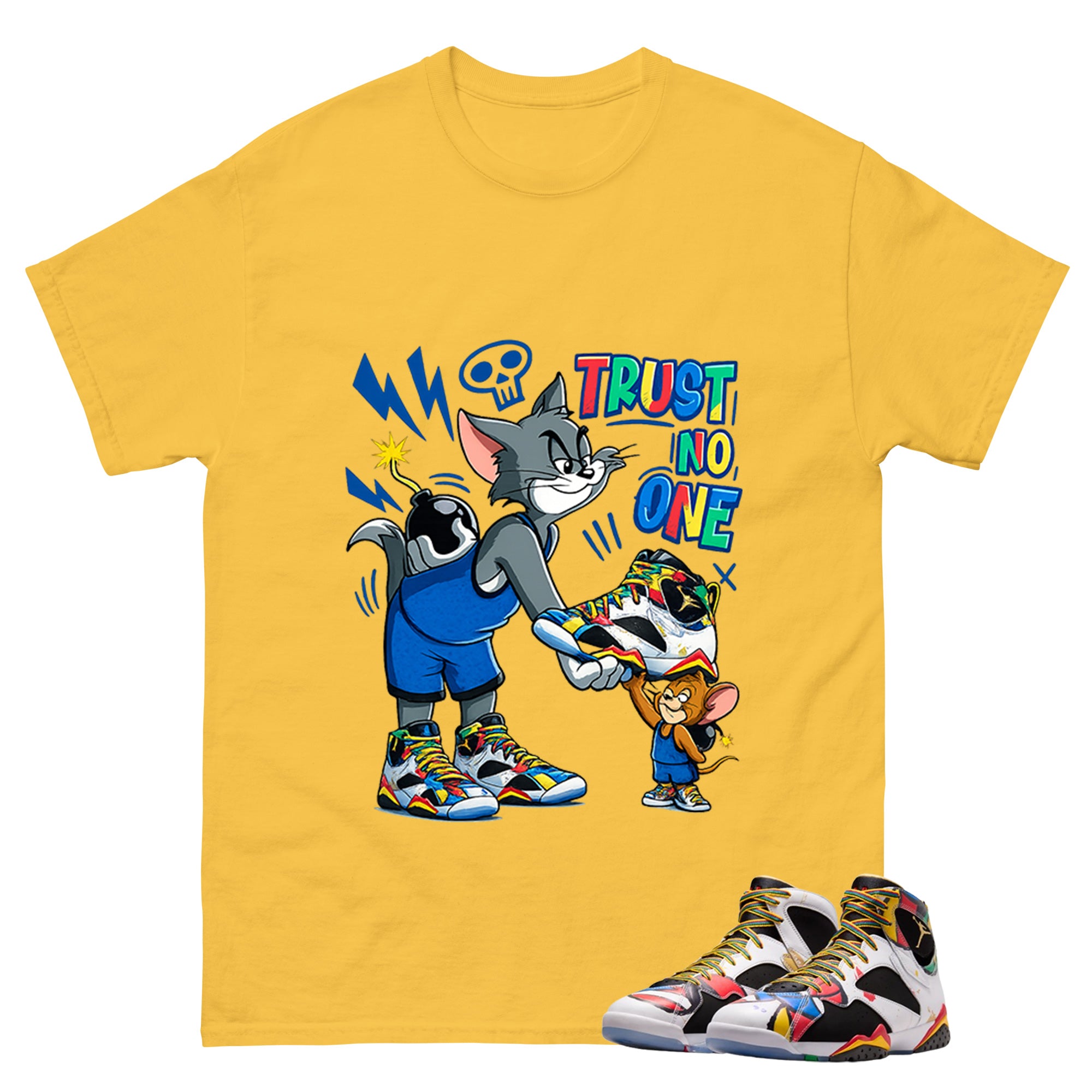 Trust No One Graphic Tee, Shirt to Match Air Jordan 7 Miro, Air Jordan 7 Miro Unisex Shirt