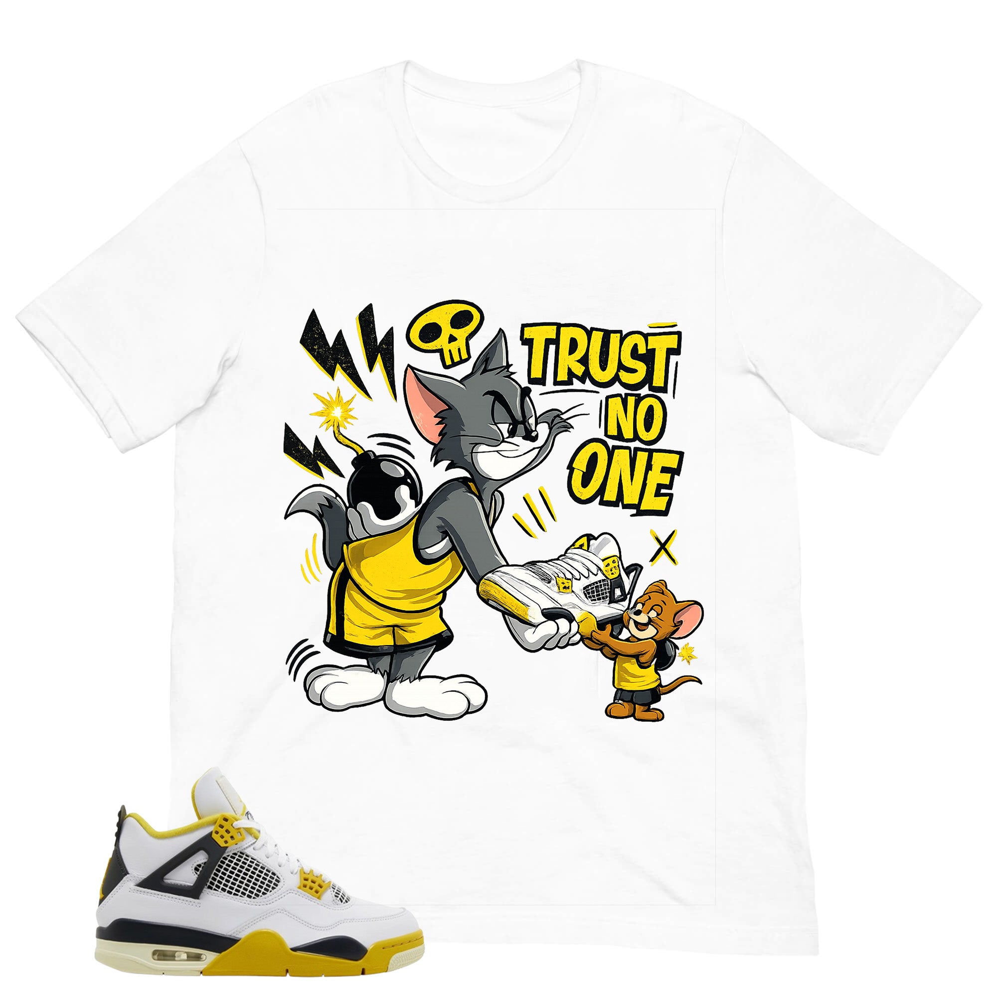 Trust No One Shirt - Match Air Jordan 4 Vivid Sulfur