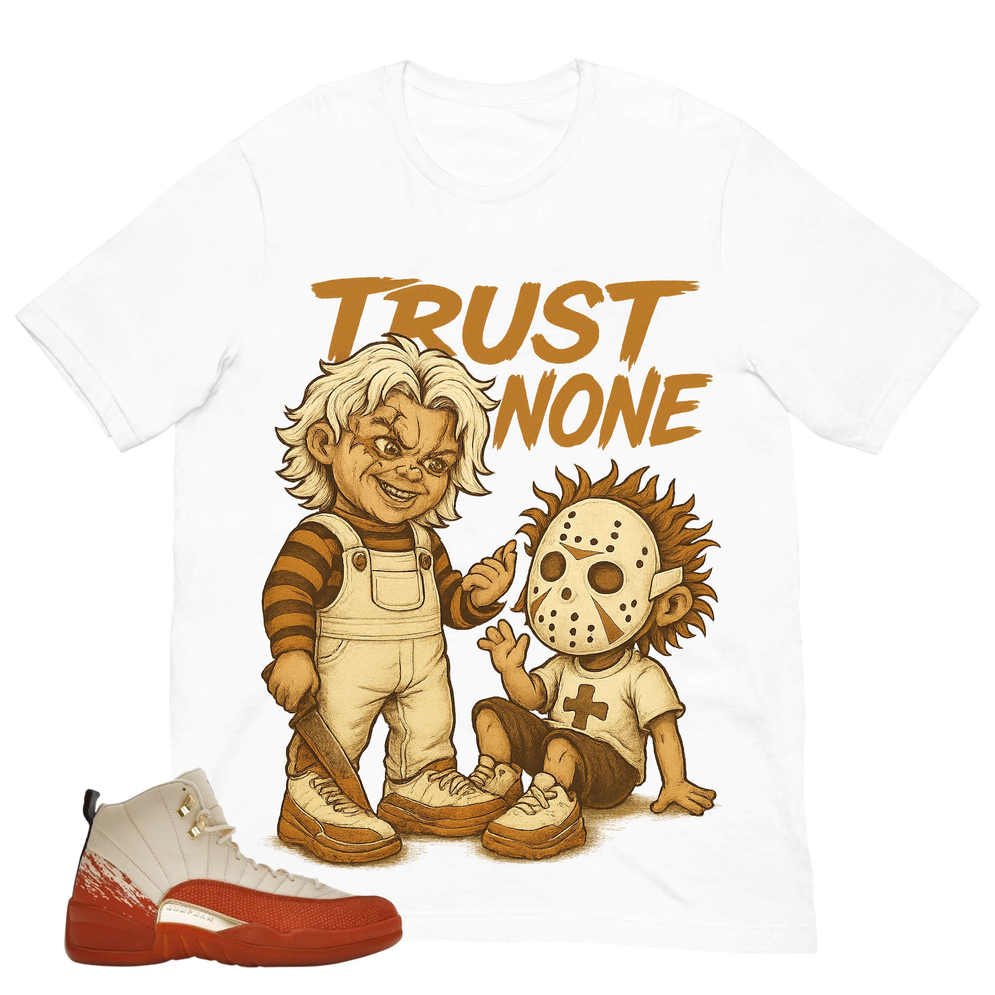 Trust None Shirt - Matching Eastside Golf x Air Jordan 12 'Out the Mud'