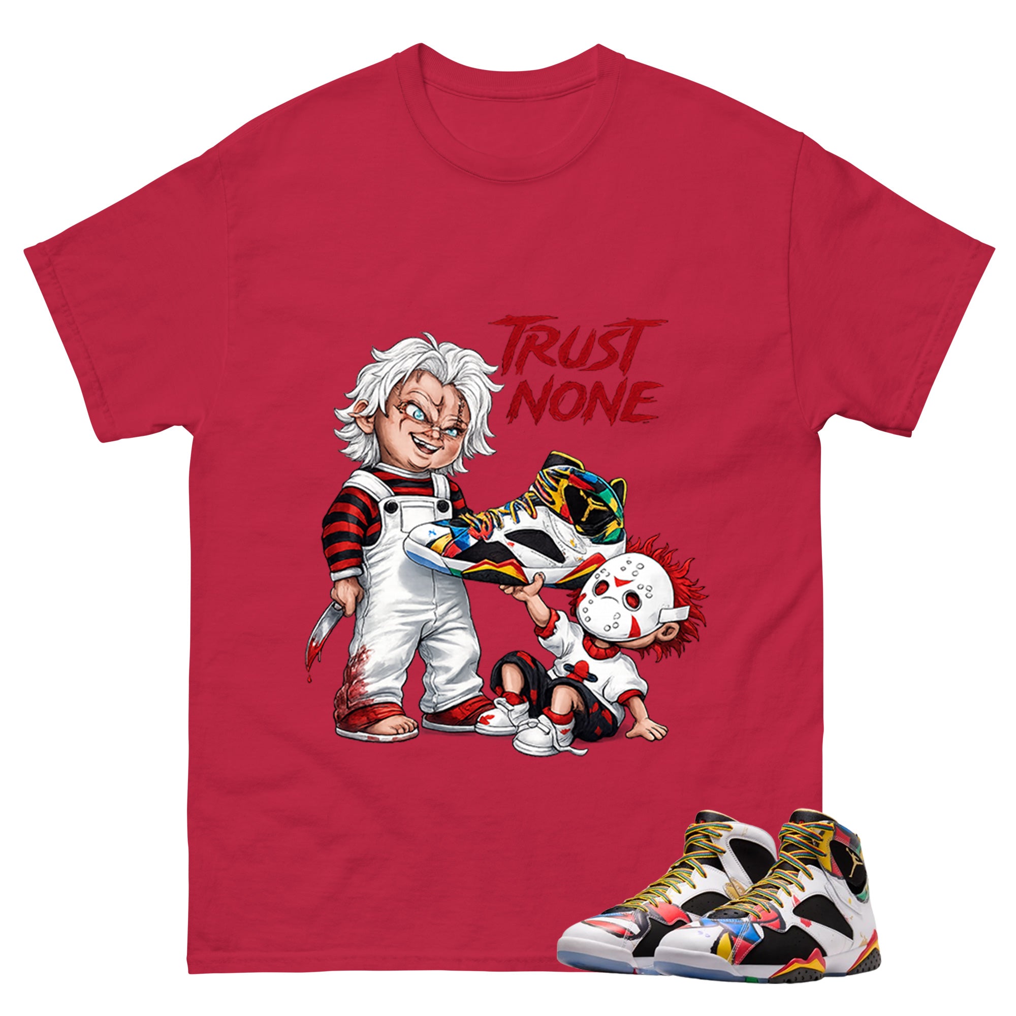 Trust None Graphic Tee, Shirt to Match Air Jordan 7 Miro, Air Jordan 7 Miro Unisex Shirt