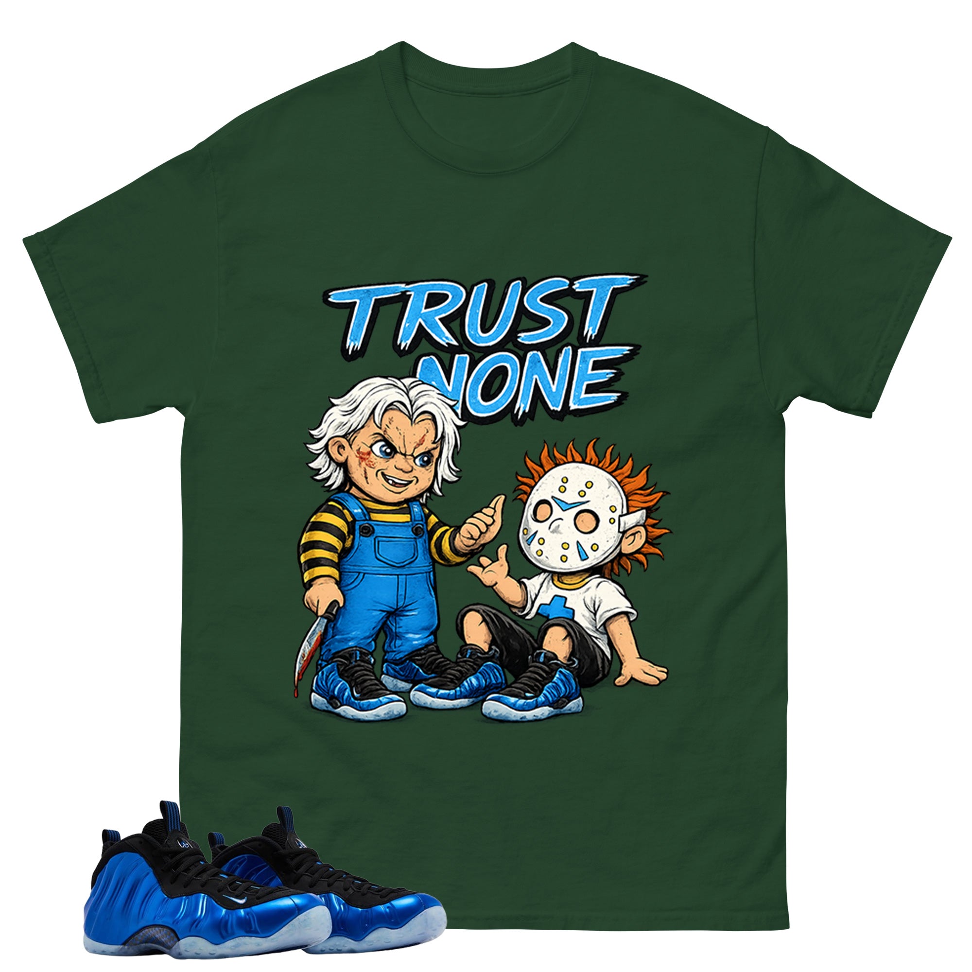 Trust None Shirt - Match Air Foamposite One Royal,