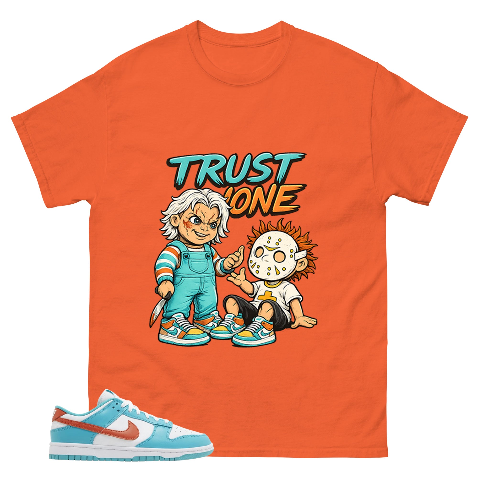 Trust None Shirt - Match Green Dunk Low Miami Dolphins