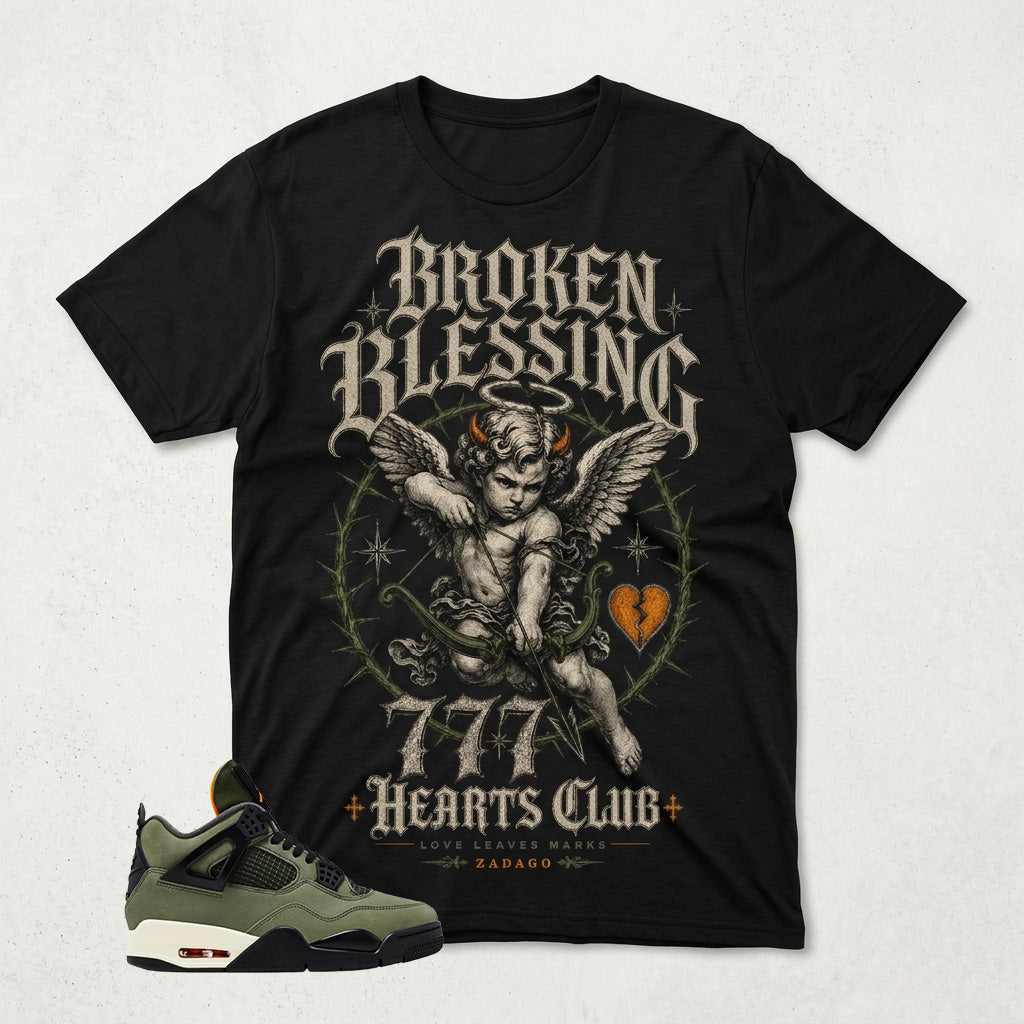 Undefeated 4s Zadago Shirt Broken Blessing Graphic