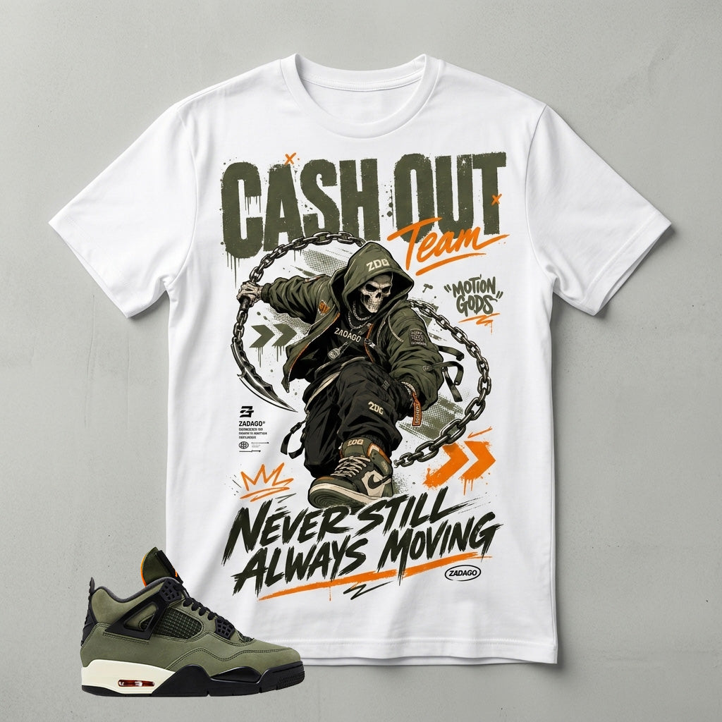 Undefeated 4s Zadago Shirt Cash Out Team Graphic