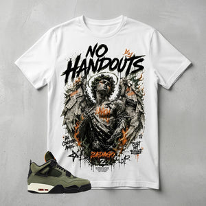 Undefeated 4s Zadago Shirt No Handouts Graphic