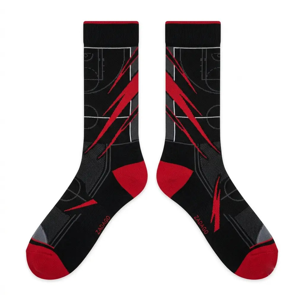 Varsity Red Sneaker Match Socks – Air Jordan 6 Retro 2010 Varsity Red Inspired Mid-Calf Unisex Crew Socks