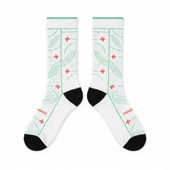 Verde Sneaker Match Socks – Air Jordan 7 GS Verde Inspired Mid-Calf Crew Socks