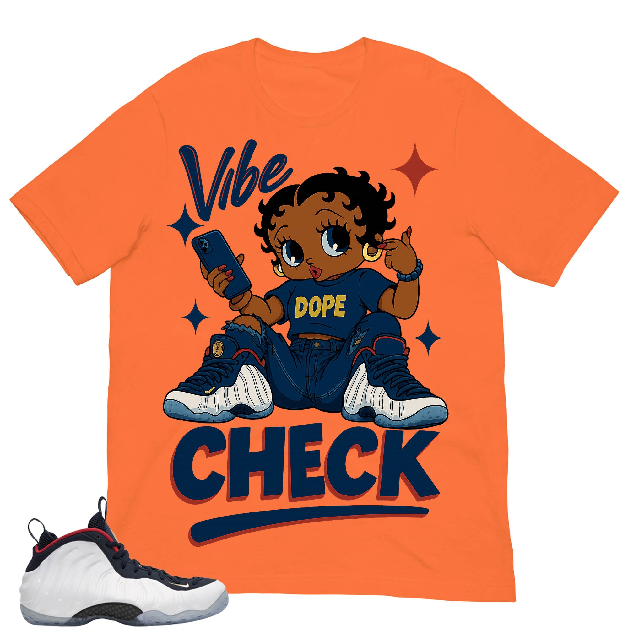 Vibe Check Shirt - Match Air Foamposite One PRM Olympic