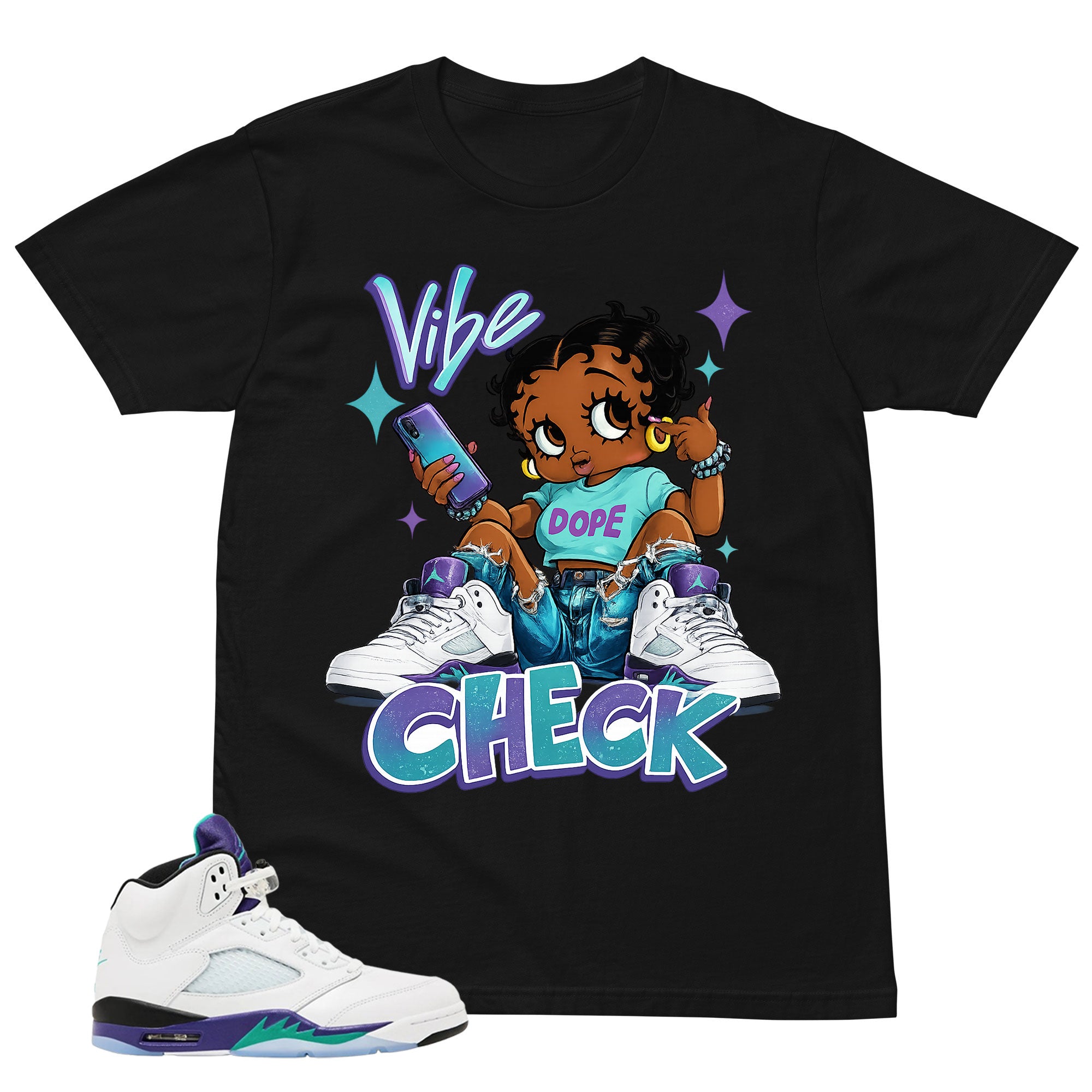 Vibe Check Shirt - Matching Air Jordan 5 Retro 'Grape' 2025