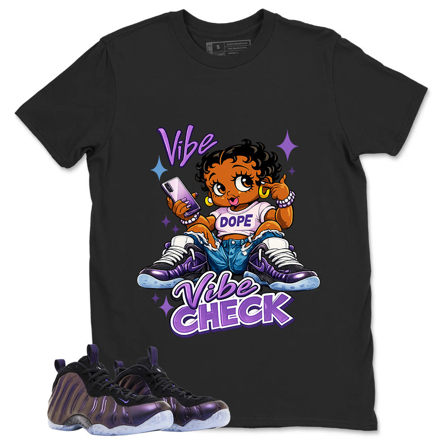 Vibe Check Graphic Tee, Shirt to Match Air Foamposite One Eggplant, Air Foamposite Unisex Purple Shirt