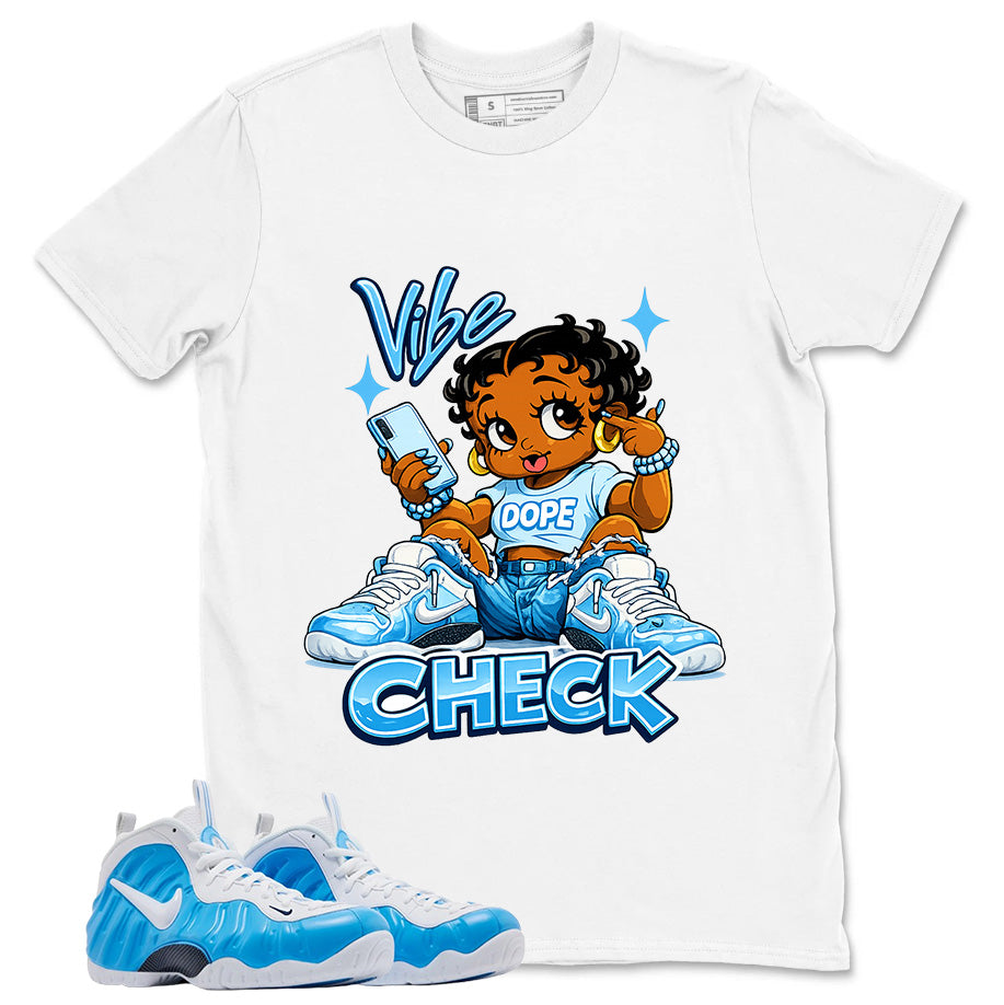 Vibe Check Graphic Tee, Shirt to Match Air Foamposite Pro University Blue, Air Foamposite Unisex Blue Shirt