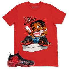 Vibe Check Graphic Tee, Shirt to Match Air Foamposite Stranger Things, Air Foamposite Unisex Blue Shirt