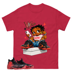 Vibe Check Graphic Tee, Shirt to Match Air Foamposite Stranger Things, Air Foamposite Unisex Blue Shirt