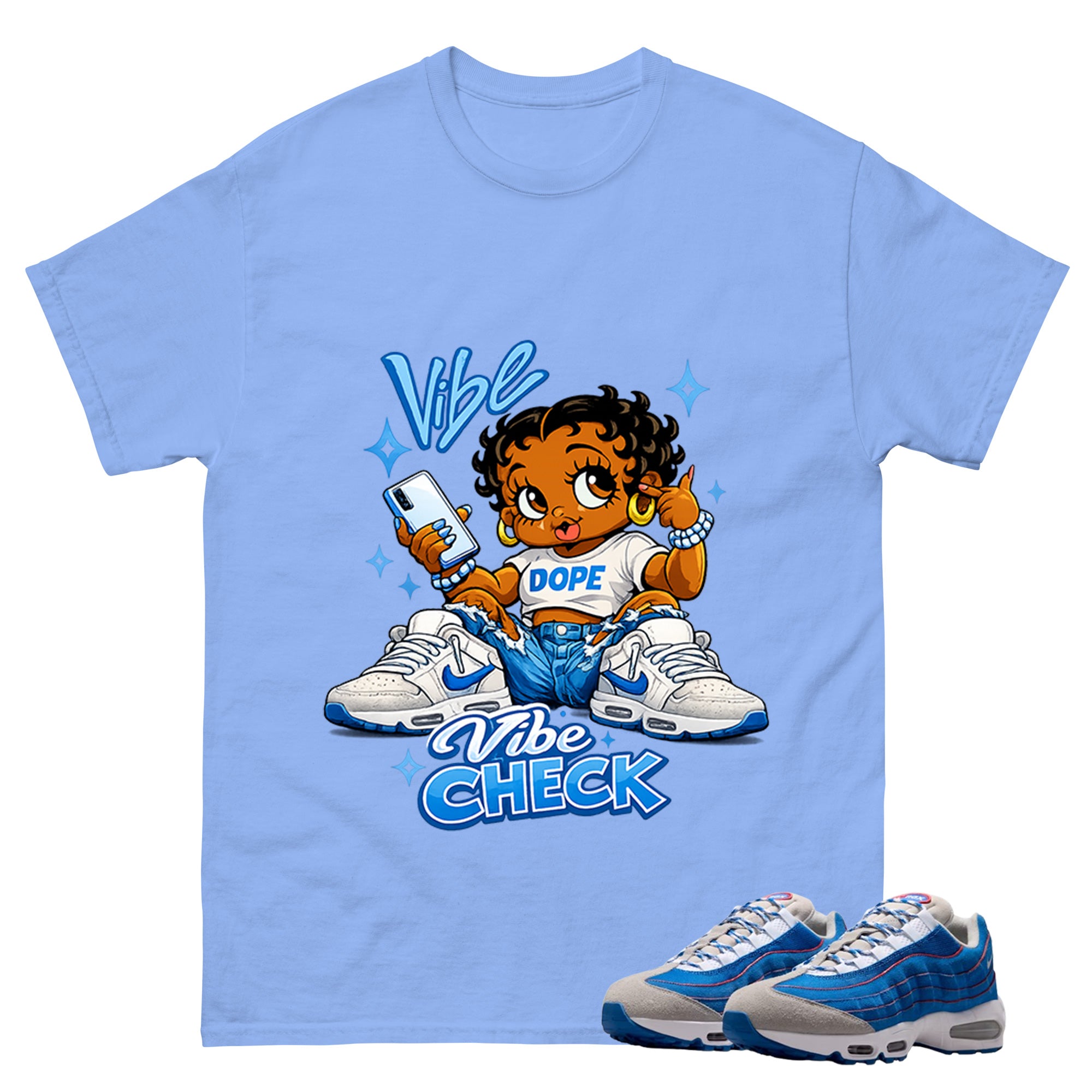 Vibe Check Graphic Tee, Shirt to Match Air Max 95 Big Bubble Blue, Air Max 95 Big Bubble Blue Lawson Unisex Shirt