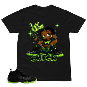 Vibe Check Shirt - Match Air Foamposite One Black Volt